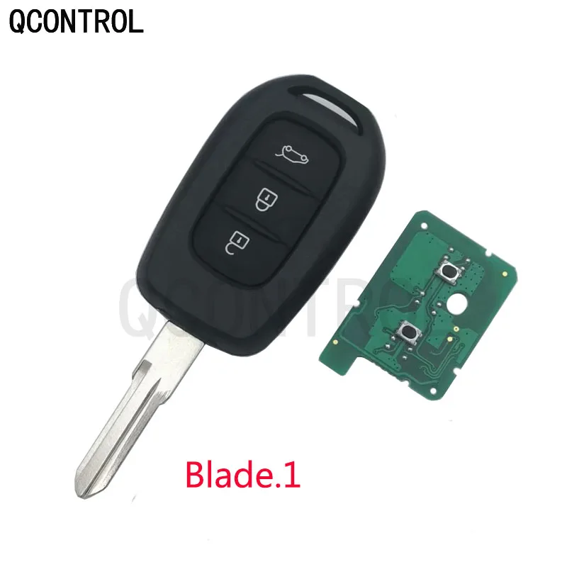 QCONTROL  3 Button Car Remote Key for Renault Sandero Dacia Logan Lodgy Dokker Duster 2016 with PCF7961M HITAG AES Chip 433MHz