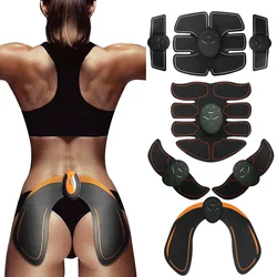 Muscle Stimulator EMS Wireless ABS Abdominal Muscle Trainer Toner Body Fitness Hip Trainer Shaping Patch Sliming Trainer Unisex