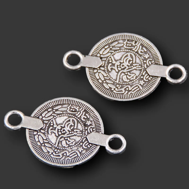 15pcs Silver Plated Islamic Scripture Metal Connectors DIY Charm Muslim Bracelet Jewelry Craft Making 18*14mm A369