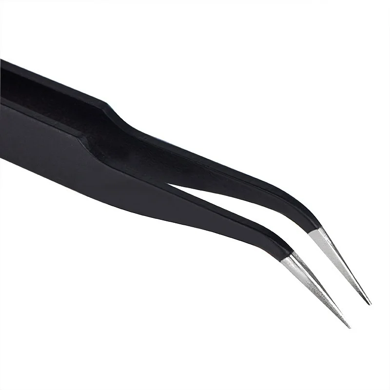 Pinzette a gomito di precisione antistatiche Pinzas Pincet Pinzette ESD in acciaio inossidabile Strumenti di riparazione per saldatura elettronica
