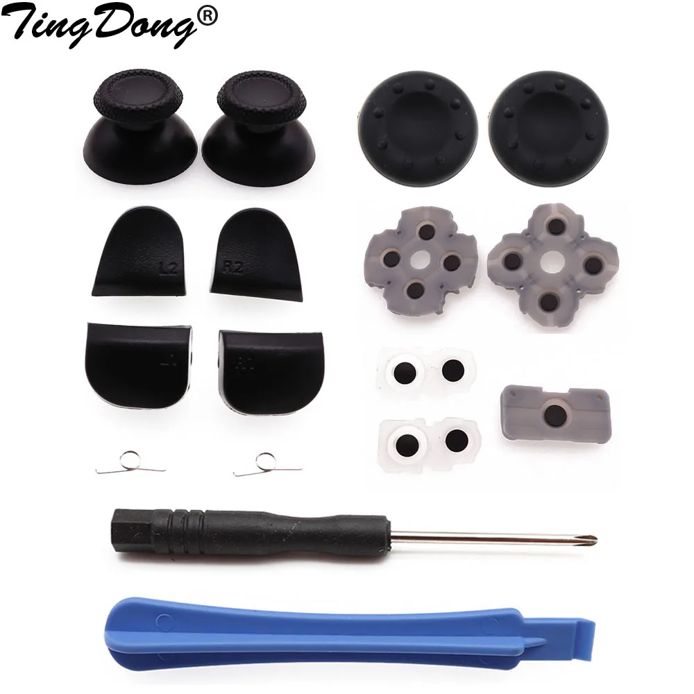 

3D Analog Sticks Silicone Conductive Pad For Dualsense 5 PS5 R1 R2 L1 L2 Spring Screwdriver Set for DualSense Repair Kits