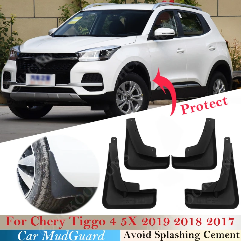 New 4 PCS for Chery Tiggo 4 Tiggo4 5X 2017 2018 2019 Front Rear Fender Mudguard Mudflaps Mud Guard Splash Flaps Car Accessories