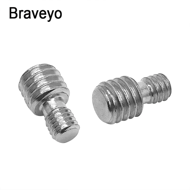 Quick Release Screw 3/8 to M6 1/4 Double Male Screw Adapter Ballhead Monopod Camera Conversion Screw For Light Stand Tripod