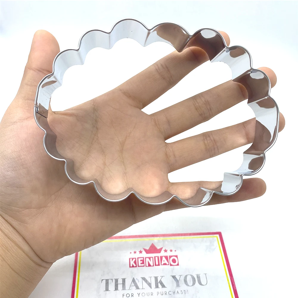 KENIAO Plaque Cookie Cutter - 8.8 x 12.2 CM - Frame Biscuit / Fondant / Bread / Pancake Molds - Stainless Steel