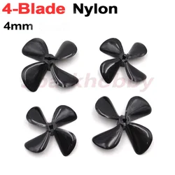 1PCS 60mm 70mm Left/Right Hand Wheelbase 4.0mm Four Blades Fiberglass Nylon Underwater Propeller Blades For RC DIY Boat Model