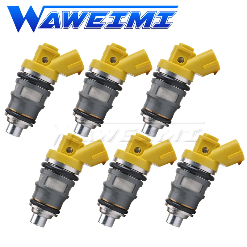 

WAWEIMI 6 Pieces Fuel Injector 1001-87091 For Toyota Supra JZA70 1JZGTE 1JZ JZA80 2JZGTE 2JZ SIDE FEED Engine 100187091