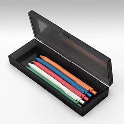 1PC KACO ECHO Translucent Plastic Pencil Case Candy Color Multi-Function Stationery Storage Box Children Student Pencil Box