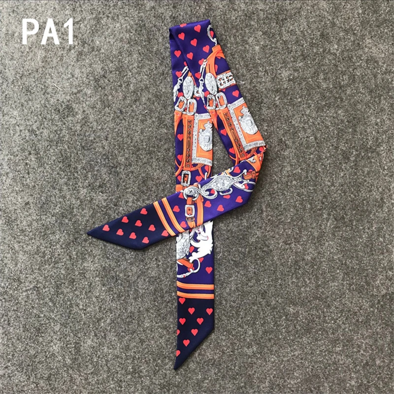 Fashion bag scarf high-end love printing tied wrap bag handle silk scarf small ribbon decoration scarf bag belt lady scarf JK07