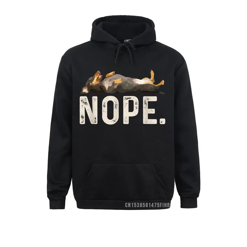 Nope Lazy Dachshund Dog Lover Gift Hoodie Men Sweatshirts 3D Style Long Sleeve Hoodies New Coming Outdoor Sportswears