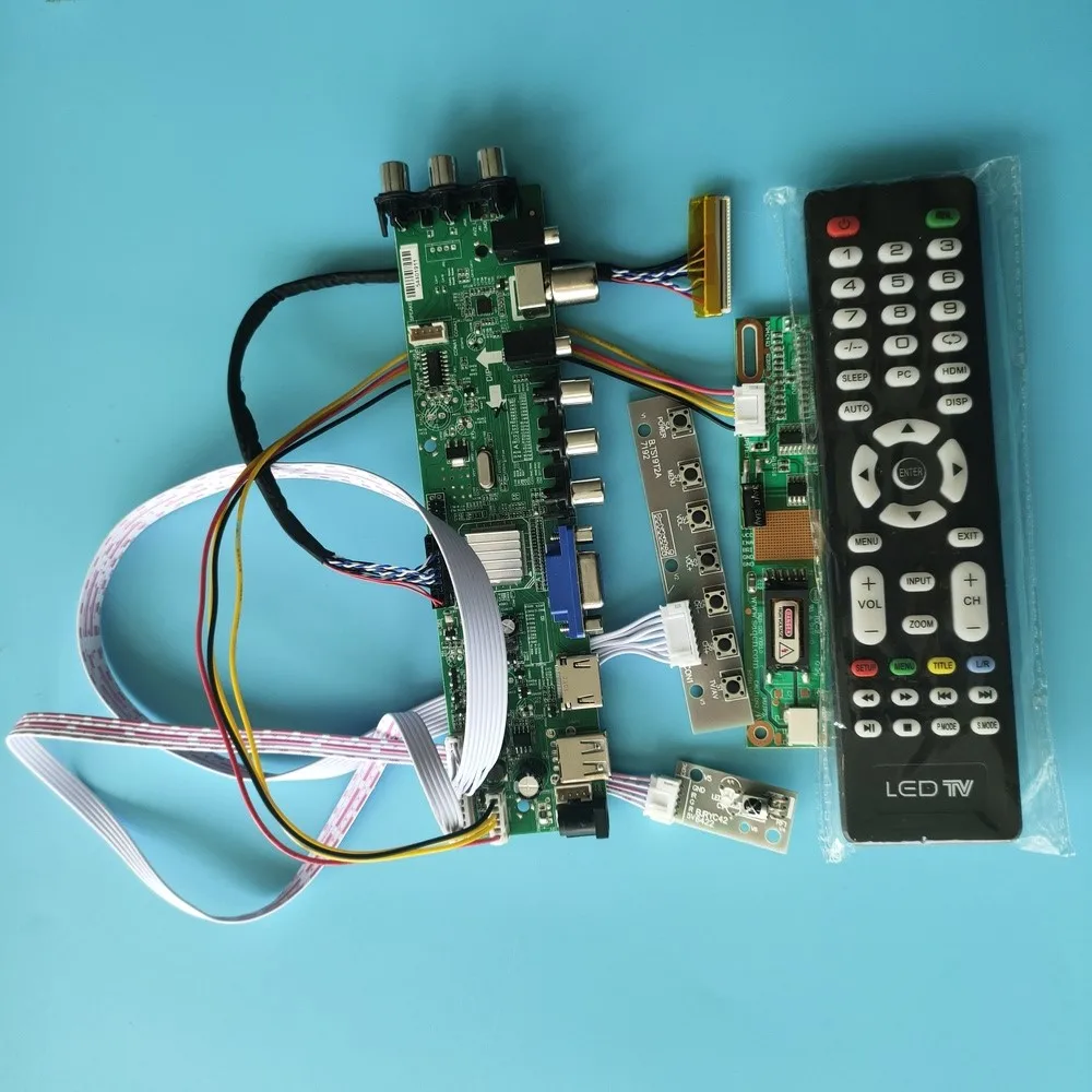 

Kit For LP154WU1-TLC1/LP154WU1-TLC2 30pin 1920X1200 Digital HDMI Panel 1 CCFL LCD TV VGA USB AV Controller board remote DVB-T