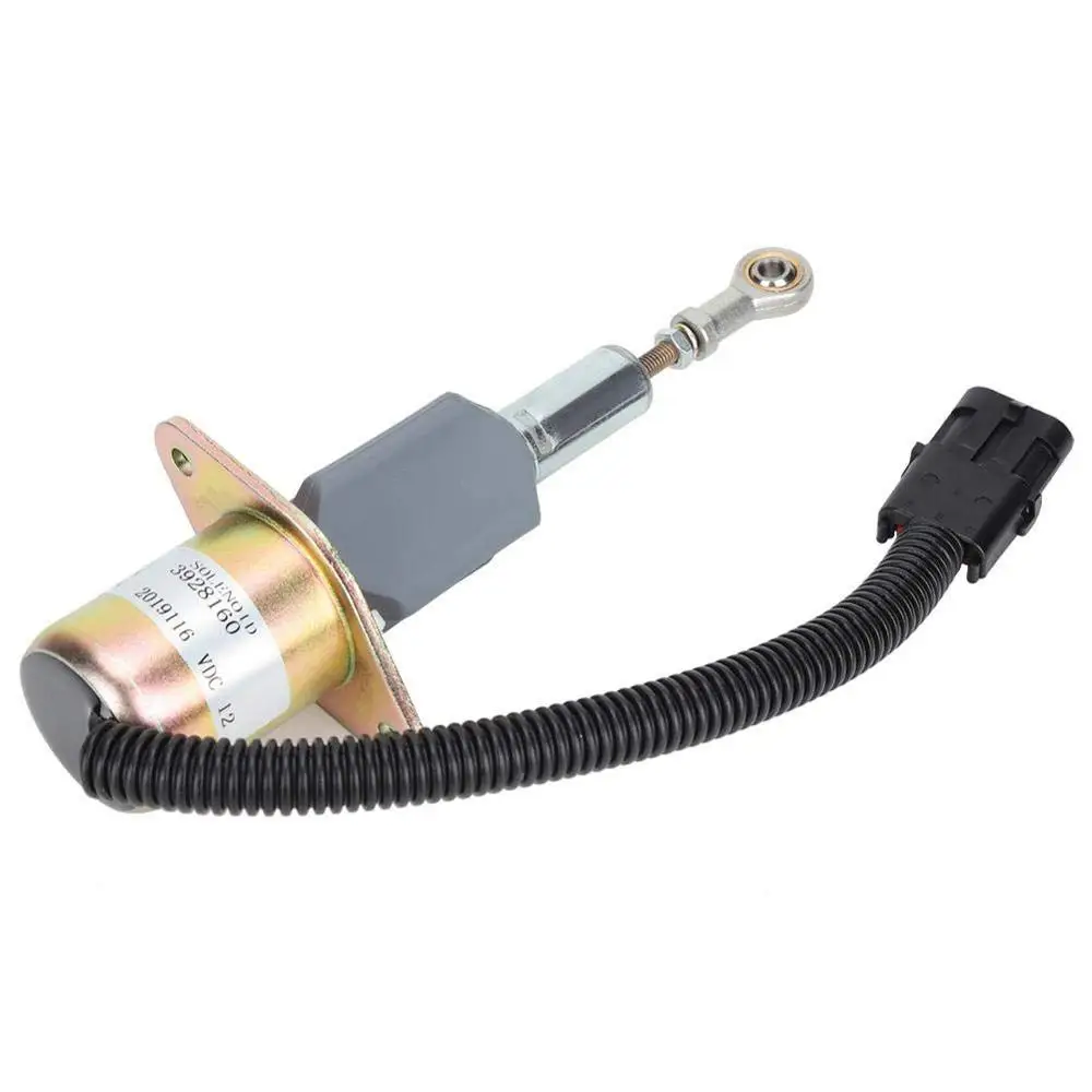 Diesel Engine Stop Solenoid Fuel Shutdown Solenoid Valve Excavator Accessories Compatible with 3928160 SA-4293-12