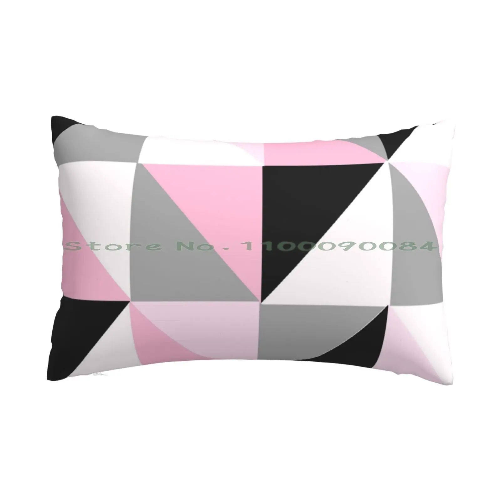 Pink , White , Gray And Black Geometric Pattern 4 Pillow Case 20x30 50*75 Sofa Bedroom Designs Pattern Geometric Pattern