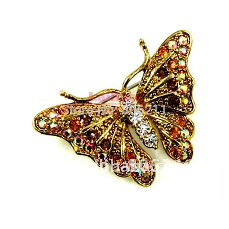 High Quality Gold Butterfly Brooches For Decoration