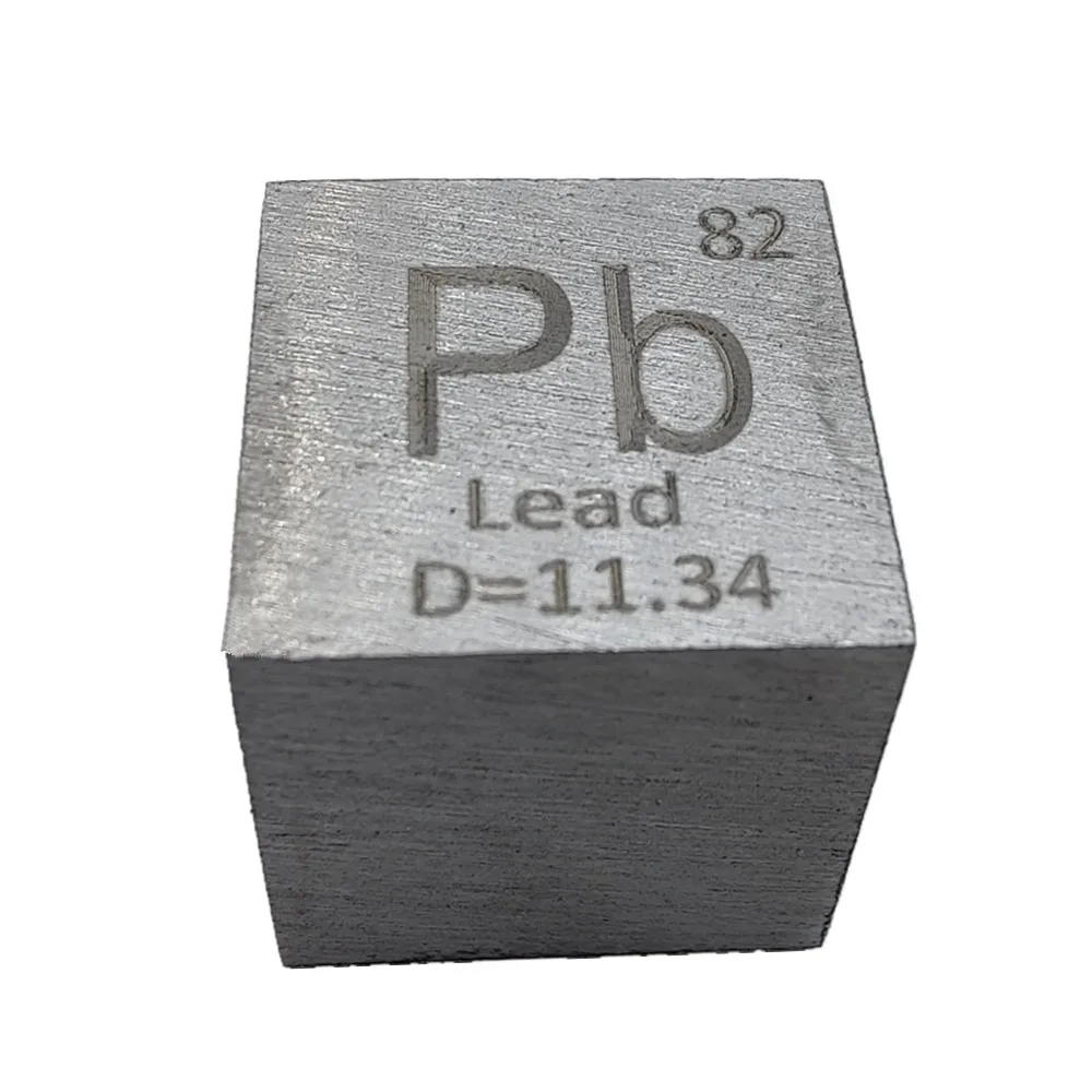 

Lead Cube High Purity 10x10x10mm / 1Inch Plumbum Pb Heavy Metal Element for Collection Hobbies Science Experiment