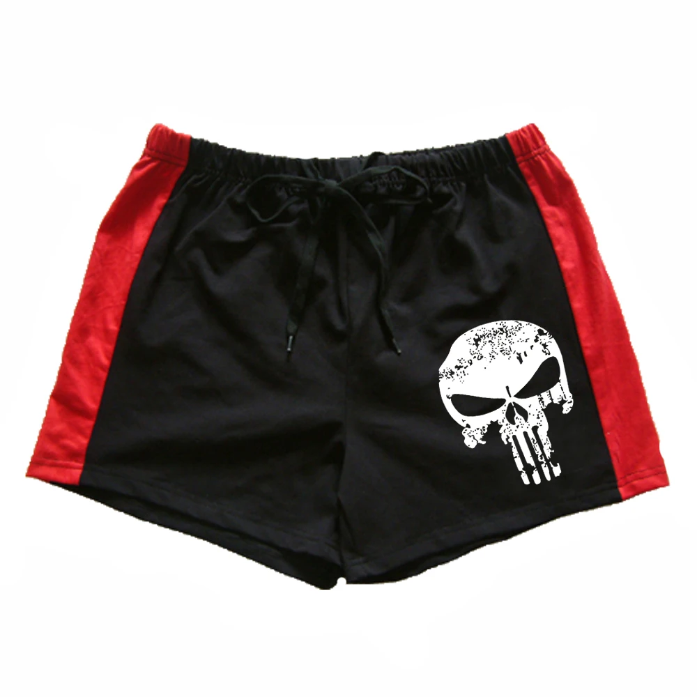 Summer men shorts men\'s casual shorts fitness exercise beach shorts breathable skull shorts jogger men\'s brand shorts