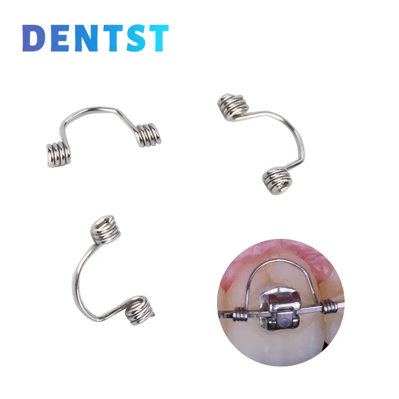 10Pcs/Bag Dental Torqueing Spring Orthodontic Front Torque Spring Auxiliar de Torque Warren Spring for Bracket Archwire