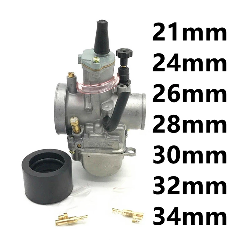 PWK 21mm 24mm 26mm 30mm 32mm 34mm OKO KOSO Carburetor Racing 2T 4T Universal jet Flat Slide KH YPVS GT Carb