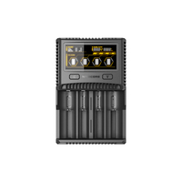 NITECORE SC4 Superb Charger 4-Slots Charger LCD screen Display Faster Battery Charger For 18650,14500, 26650 Battery