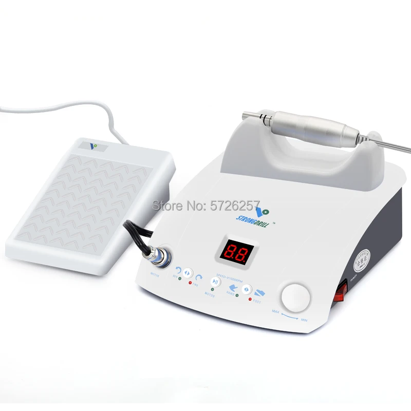 50,000 RPM Brushless E Type Motor,Dental Laboratory Polishing Kit QZ60 + W101E With Foot Pedal For Clinic