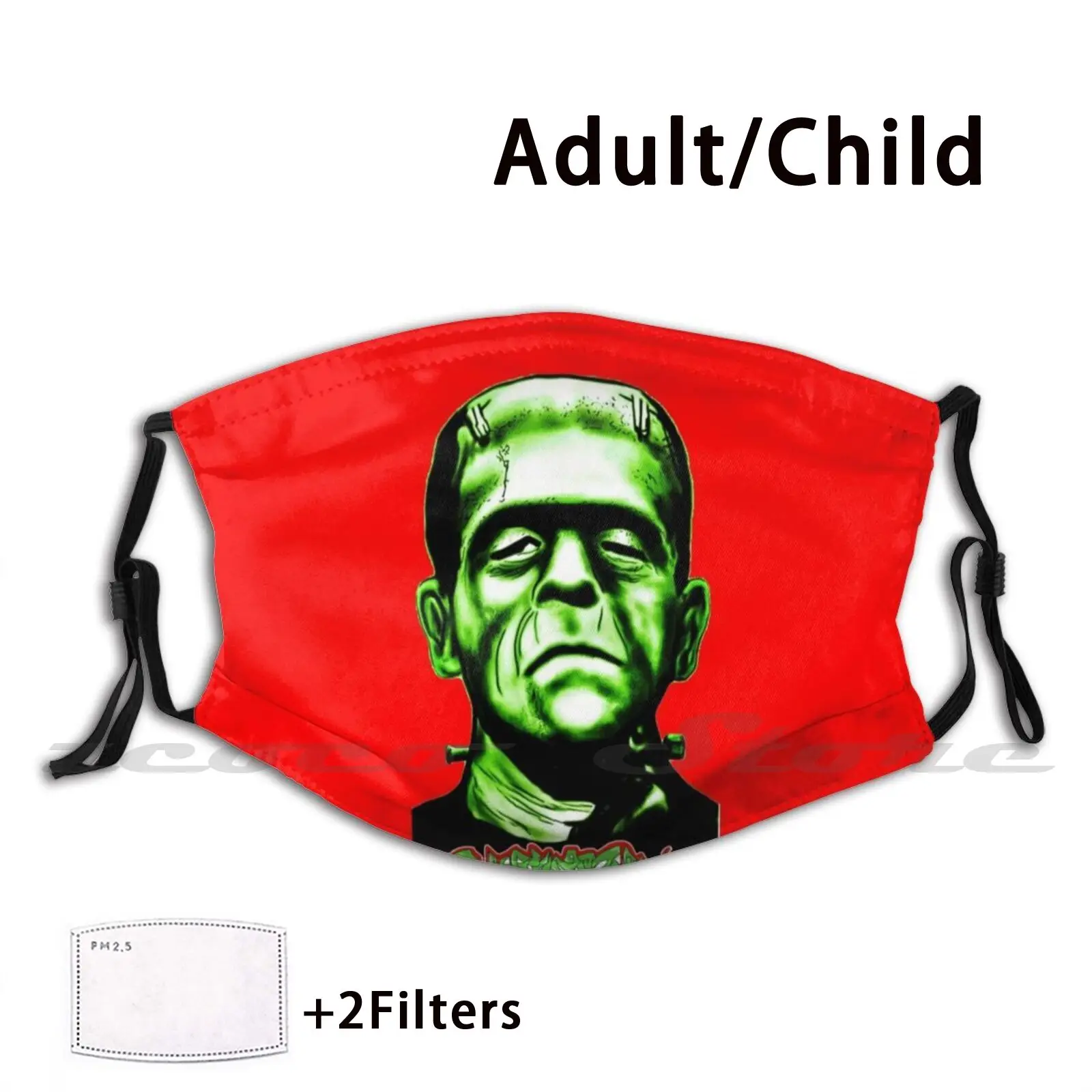 

Monster Mask Adult Child Washable Pm2.5 Filter Logo Creativity Frankenstein Monster Classic Movies Monstermovies Popular