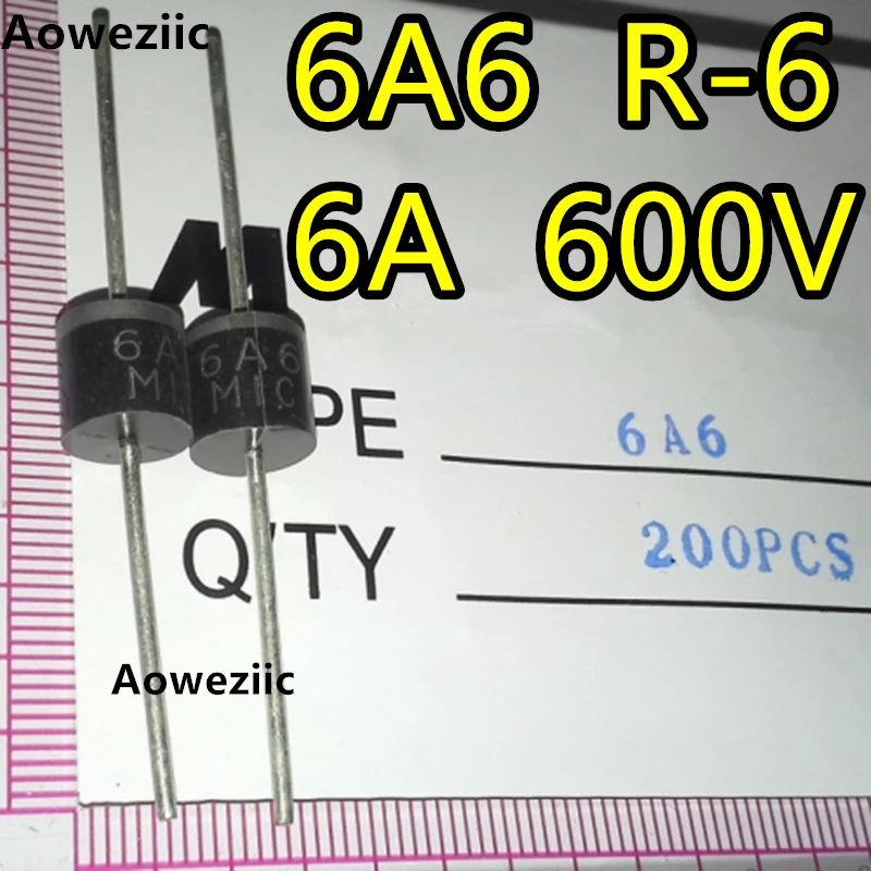 6A05 6A1 6A2 6A4 6A6 6A8 6A10 R-6 Rectifier Diode 6A 50V 100V 200V 400V 600V 800V 1000V 10A10 10A 1000V