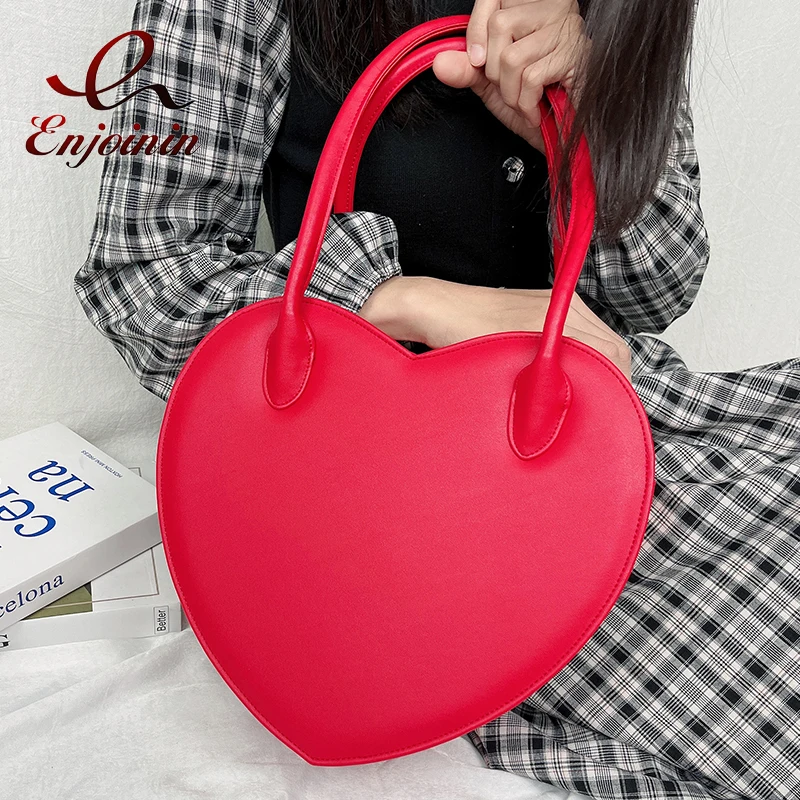 Sweet Heart Shape Purses and Handbags for Women Cute Lolita Tote Bags Fashion Designer Shoulder Bag Cosplay Top Handle Satchel