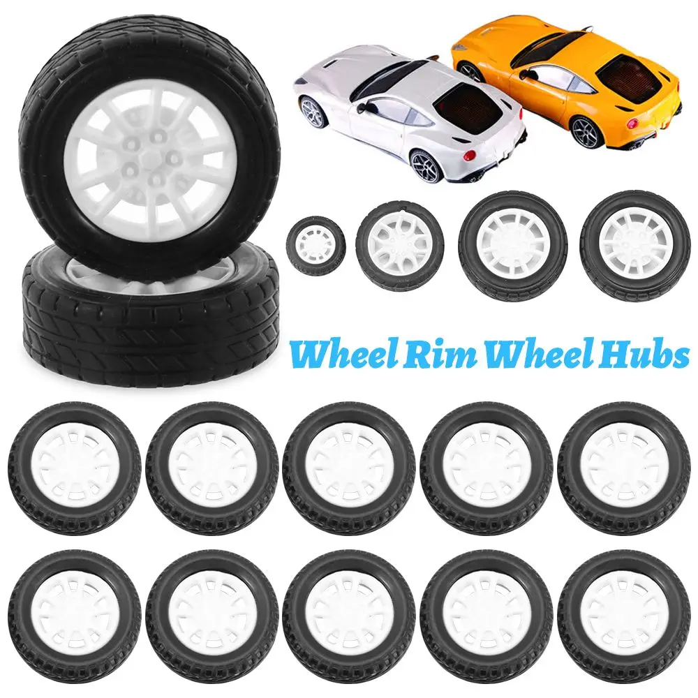 4 Pcs Tires Upgrade Wheel Rim Wheel Hubs Rubber Tires RC Car Spare Robot High Quality DIY Children Gift Toys Parts Accessories