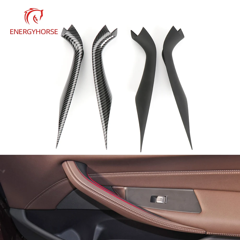 

Car styling Interior Door Handle Cover Trim Door Bowl Stickers decoration For BMW 5 series G30 Carbon fiber auto accessorie