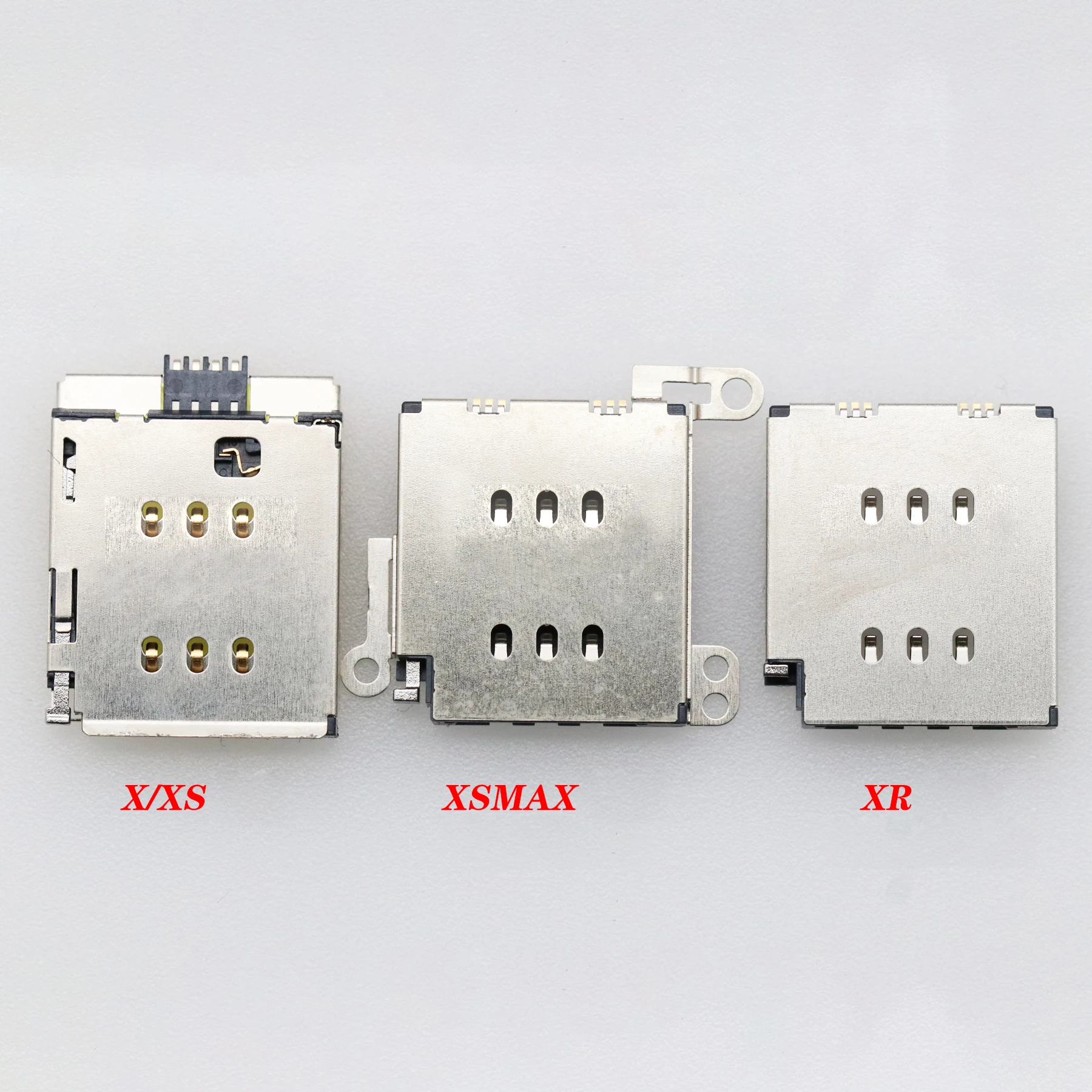 5PCS Dual Sim Card Tray Socket Reader Holder Slot For iPhone XSmax XR 11 12 Pro Max Mini Single Card Without Flex Repair Parts