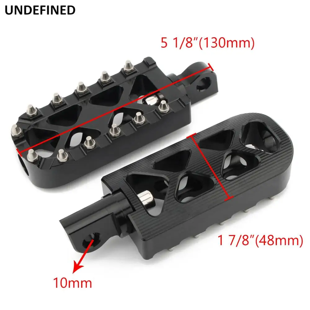 MX Offroad Bobber Wide Footpegs Footrest For Harley Dyna Fatboy Touring Sportster 883 XL Softail Street Bob Motorcycle Foot Pegs