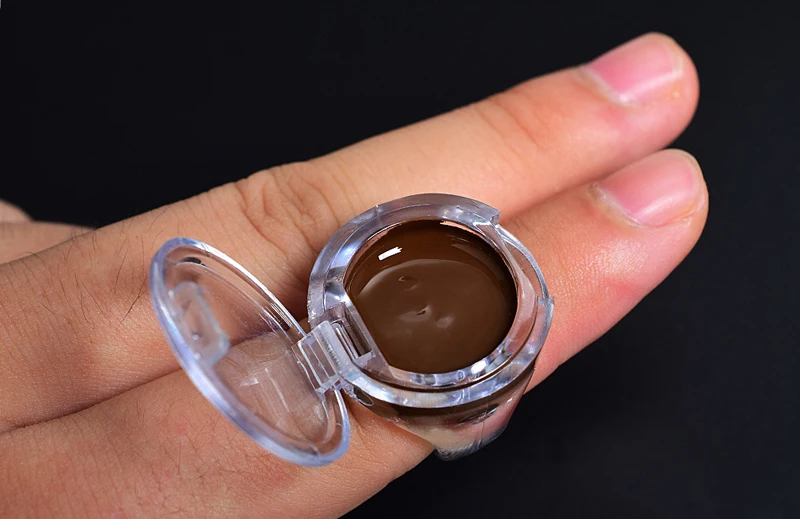 Transparente Tattoo Pigment Tinte Ring Tassen Wiederverwendbare Wimpern Verlängern Kleber Halter Container Mit Deckel Abdeckung Kappe Permanent Make-Up-Tools – Detail 2