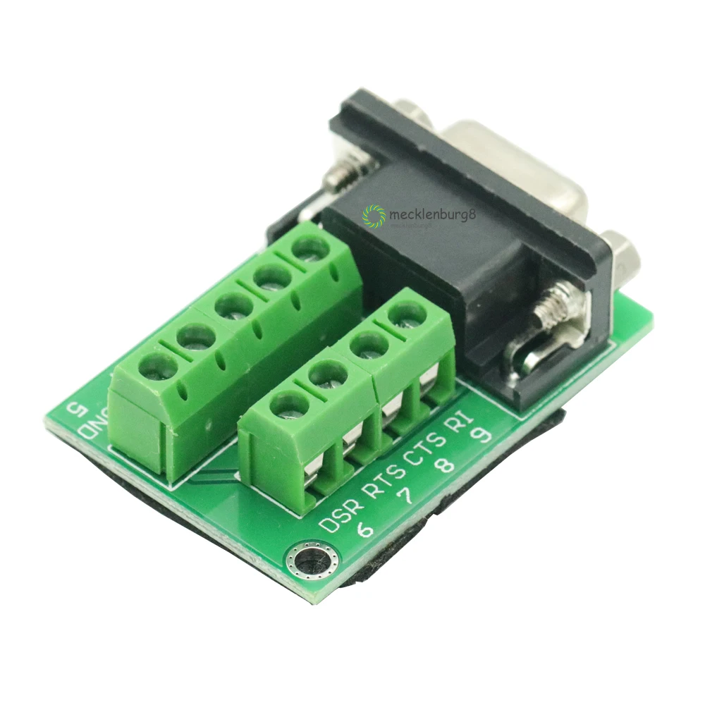 DB9 connector female threaded adapter signal terminal block RS232 serial port terminal