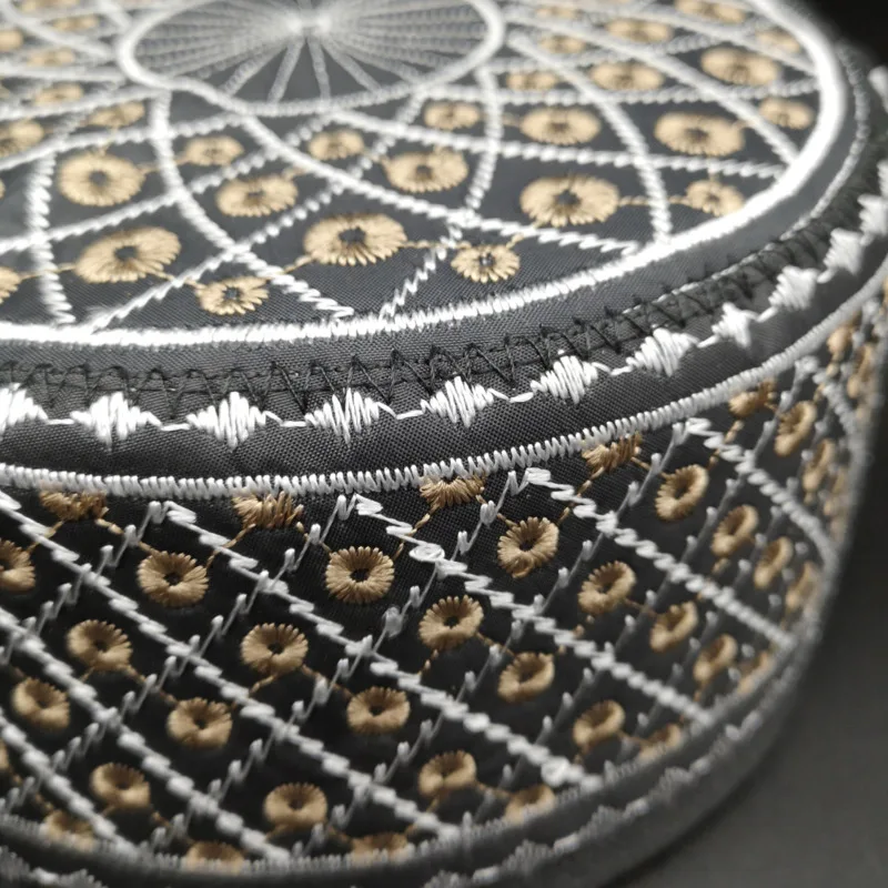 Chapéus de oração muçulmano para homens, chapéu de kippah yarmulke feito feito da índia marrom, preto, chapéu mobília árabe saudita