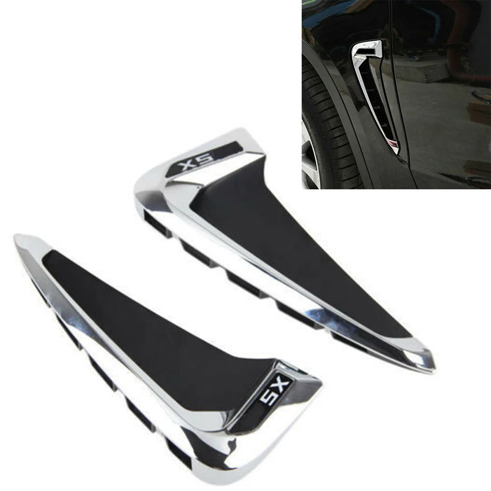 Car Side Fender Air wing Vent Trim M Cover Styling For BMW F15 X5 35I 2014 2015 2016 2017 2018 Chrome