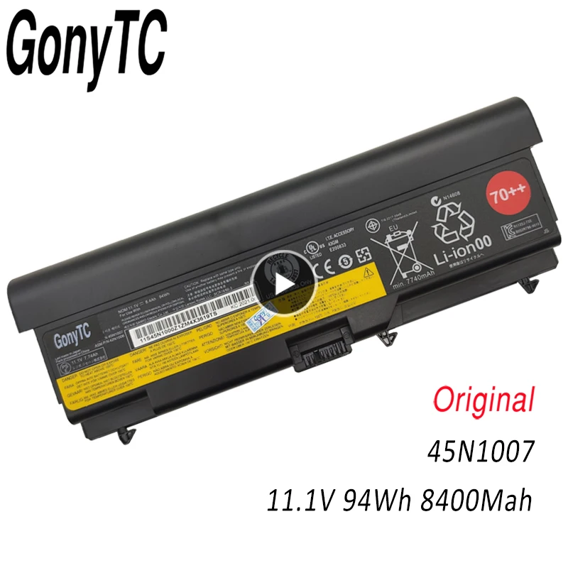 

GONYTC 11.1V 94WH 9Cells Original New Laptop Battery For Lenovo Thinkpad SL430 W530 45N1006 45N1007 T430 T530i T410 T420