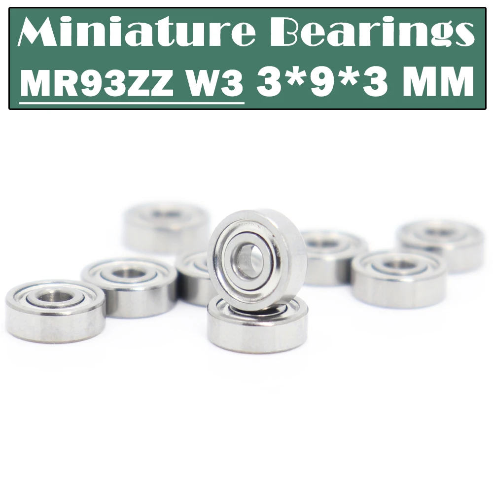 MR93ZZ W3 Bearing 3*9*3 mm ( 10 PCS ) Miniature MR93Z/3 MR93-2Z/W3 Ball Bearings R-930ZZY03