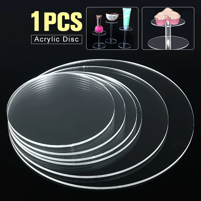 3mm Clear Extruded Acrylic Circle Earrings Acrylic Discs Beads Round Plexiglass For picture frames Necklace DIY Craft CD racks