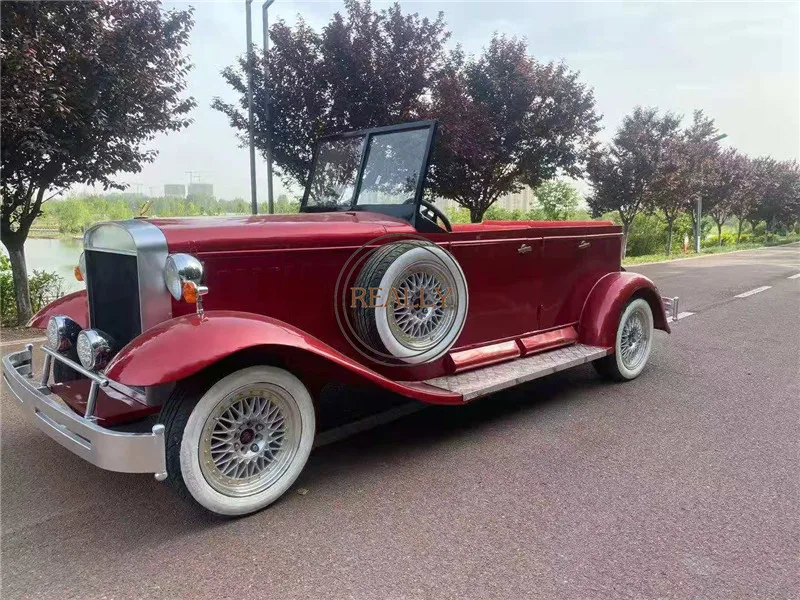 Carro elétrico, ônibus de turismo, turista, roadster carro com 4 lugares, cor personalizada, vintage, clássico, viagem, ônibus de cidade
