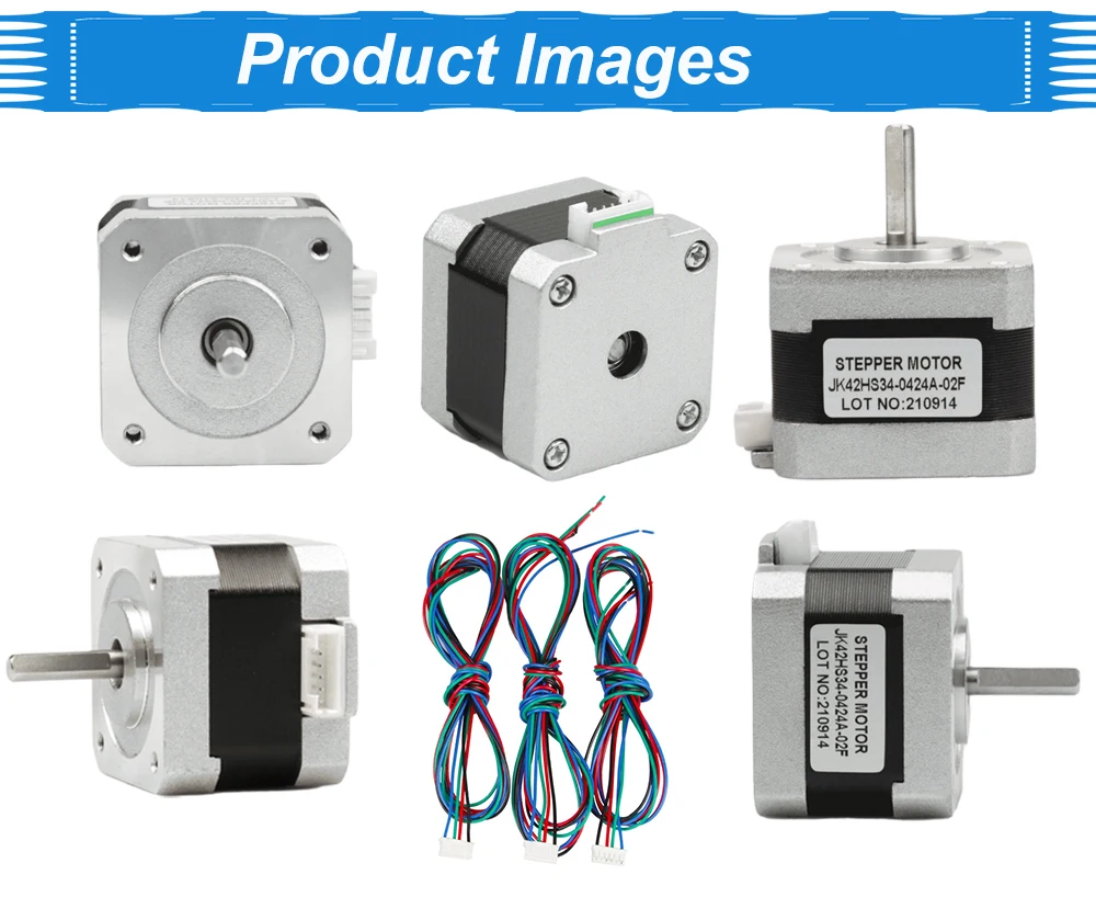 Jkongmotor Nema17 Schritt Motor 34mm 23Ncm 0,42 EINE Nema 17 Schrittmotor 42BYGH 4-blei CNC Reprap 3D Drucker – Detail 4