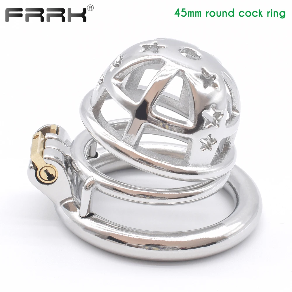 FRRK Metal Chastity Cage Chastity Cock Male Bondage Belt Device Man\'s Penis Lock Fetish BDSM Sex Toys Sexual Shop Adults 18