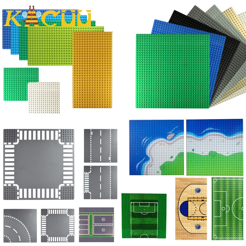 Базовая пластина для сборки классических блоков кирпичики город, баскетбольная доска