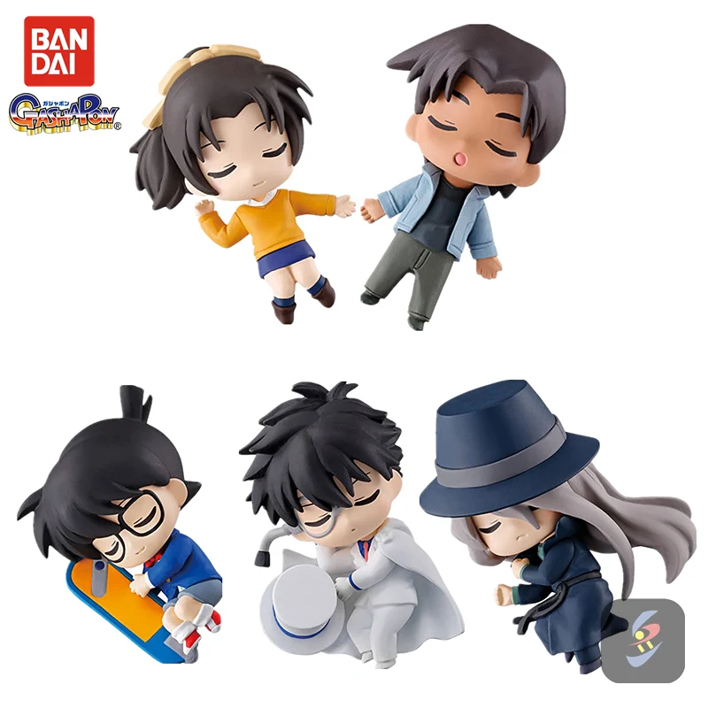 

Bandai Gacha Detective Conan Cute Sleeping Squad 2 Kuroba Kaito Hattori Heiji Gin Action Figure Model Toys