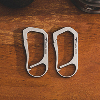 1PCS Durable D Carabiner Key Titanium Wire Gate Spring Clip Locking Backpack Hammock Camping Hiking Climbing Equipment