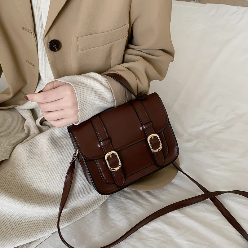 New Style Winter Vintage Flap Lock Classic Women Bags Casual Leather Shoulder Bags Clutch Crossbody Bag Handbag Messenger