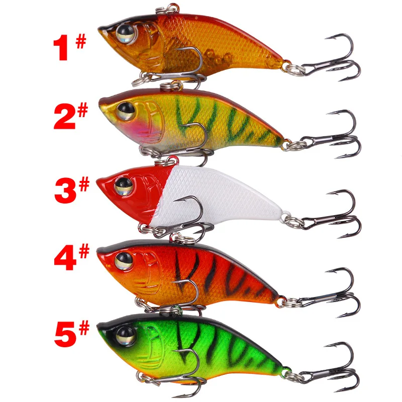 1pcs VIB 15g 5.5cm Fishing Lures VIB Hard Bait Crank Bait Artificiais Fishing Wobbler For All Water Levels Bass Fishing Tackle