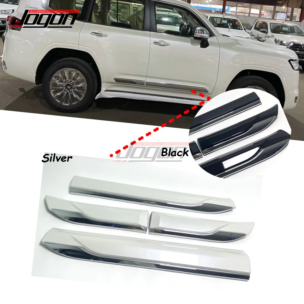 4Pcs ABS Chrome Exterior Car Side Door Body Cover Trim For Toyota Land Cruiser 300 Series LC300 2022 Anti-Scratch Accessories