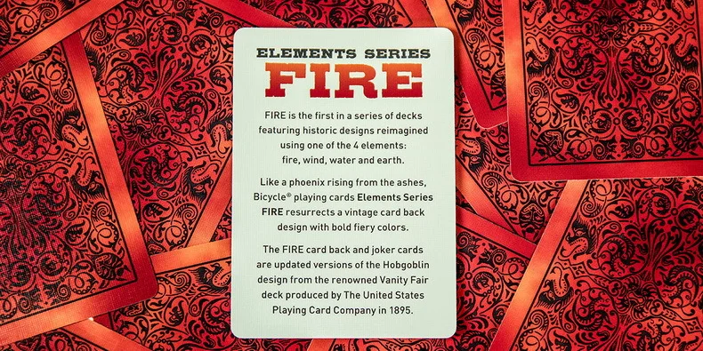 Bicycle エレメンツシリーズ ファイア デッキ Bicycle® Elements Series: Fire Playing Card Deck, Single