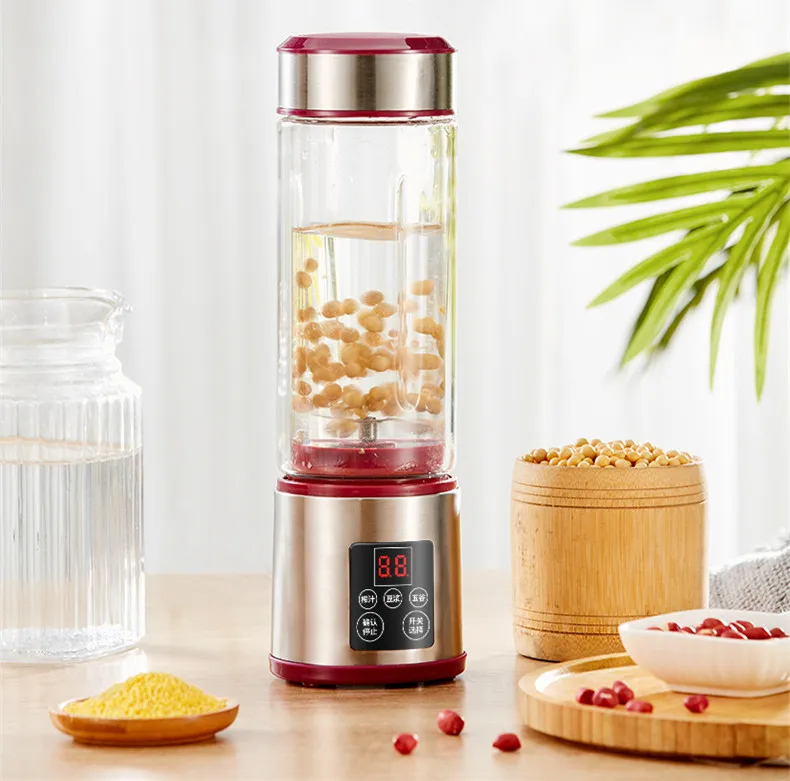 

220V Portable Electric Juicer Mini Heating Food Mixer Multifunctional Fruit Juicer Soybean Milk Maker With Heating Function