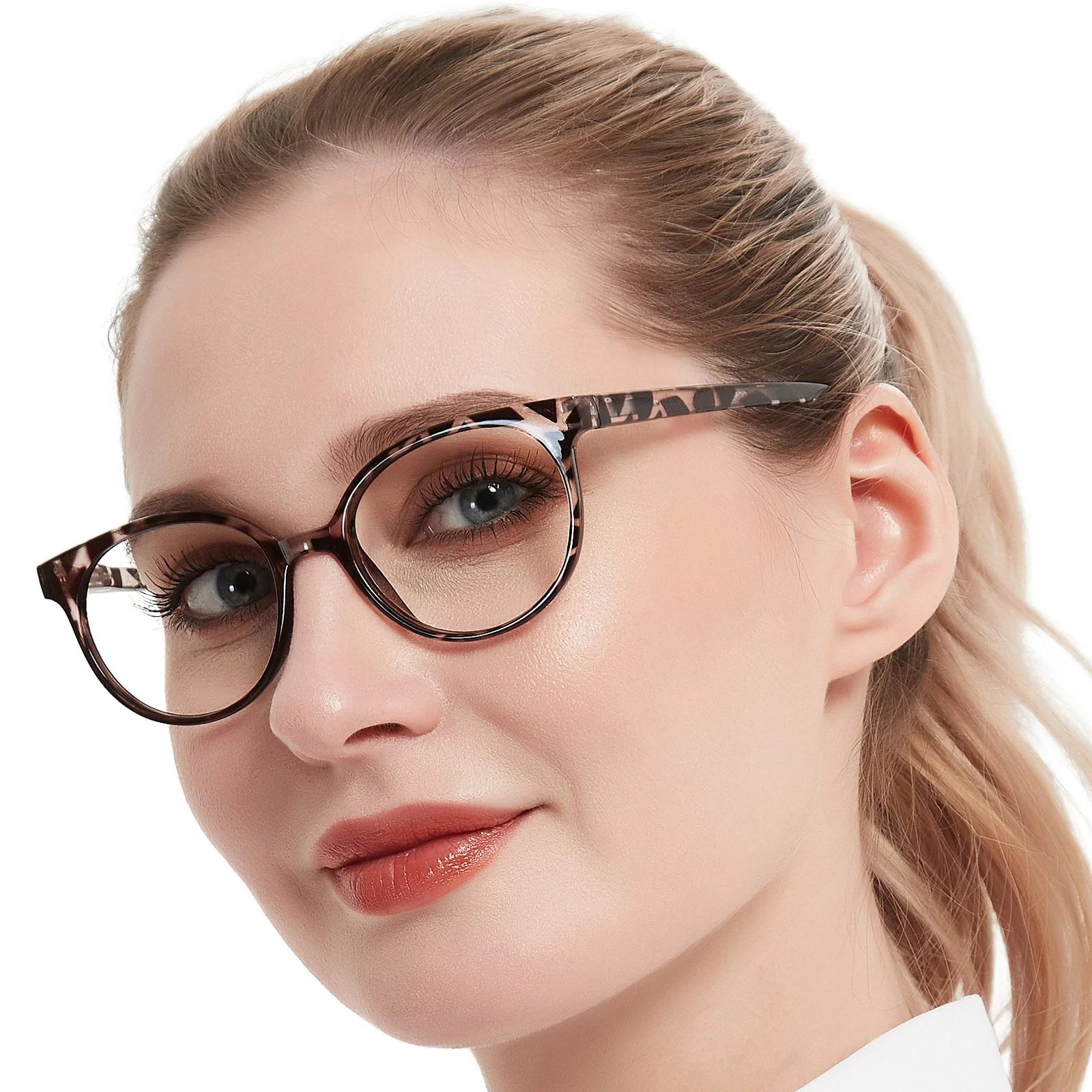 MARE AZZURO Lightweight Reading Glasses Women Retro Round Eyeglasses Frames Hyperopia Presbyopia Eyewear Readers 1.0 1.5 2.0 2.5