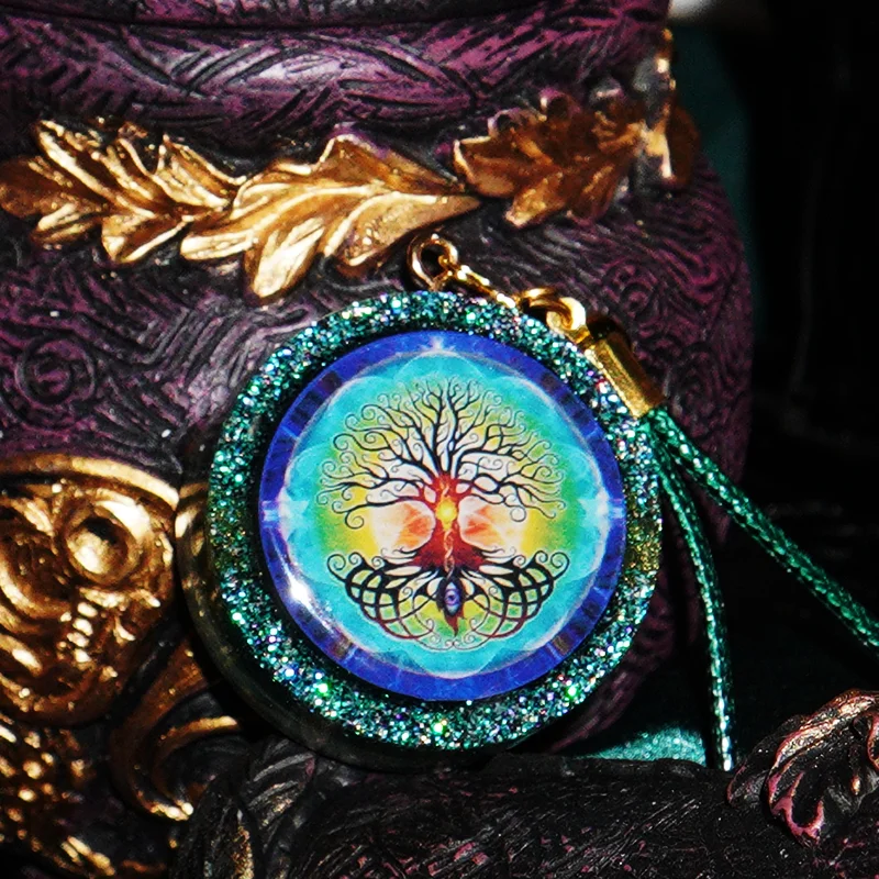 

Orgonite Necklace Orgone Pendant ~ Crystal Tree Of Life EMF Protection Chakra Healing Jewelry Gift